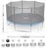 Trampolina ogrodowa 8ft/252cm z siatką zewnętrzną i drabinką Neo-Sport